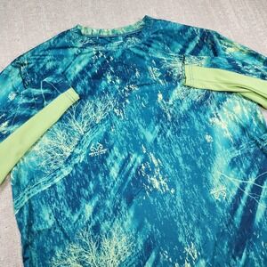 Drake Fishing Shirt Men Large Realtree Camo Performance Quick Dry AOP Green